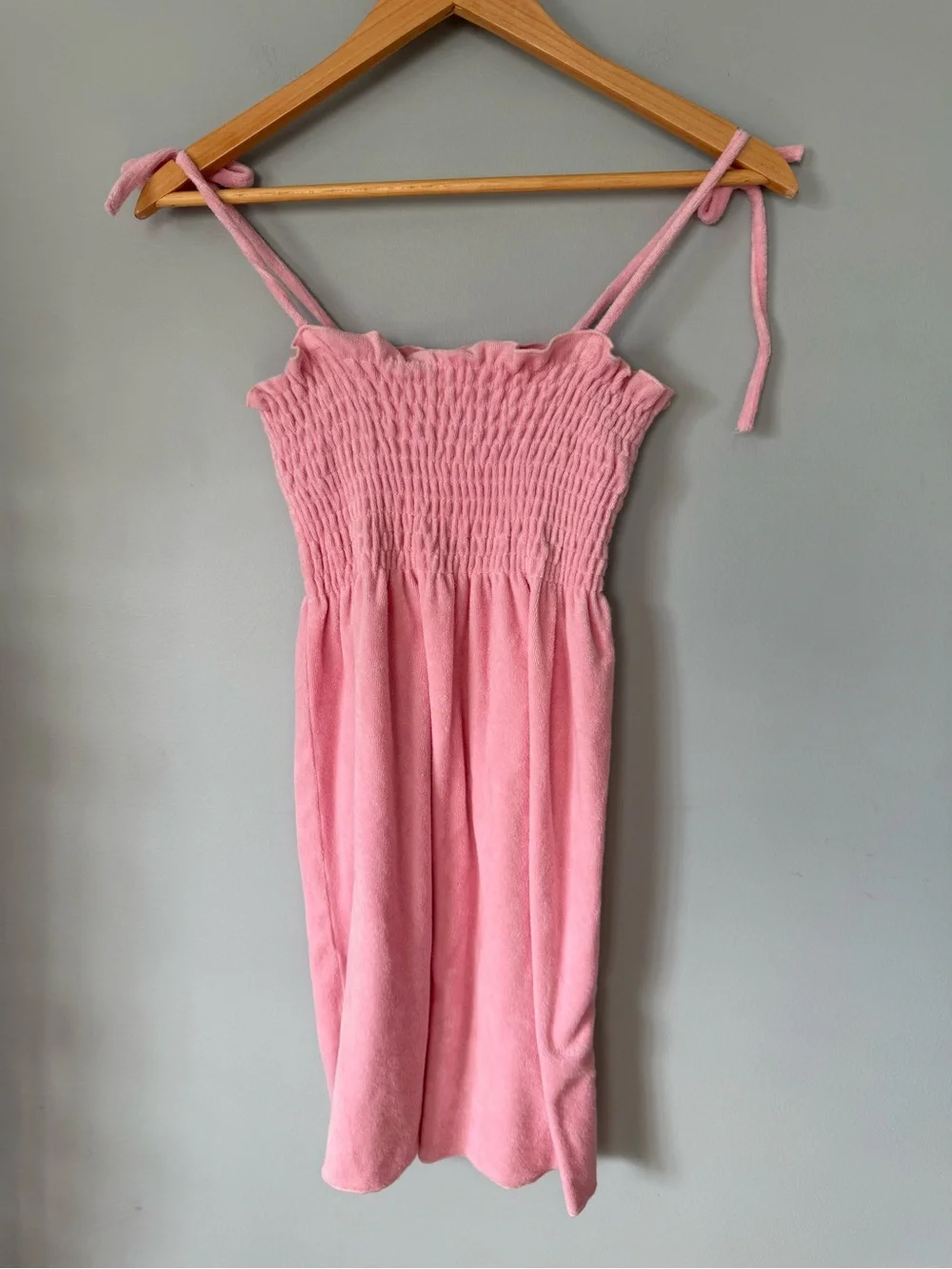 Circo Girls Pink Smocked Terry Cloth Swim Cover-Up Dress Size M 8